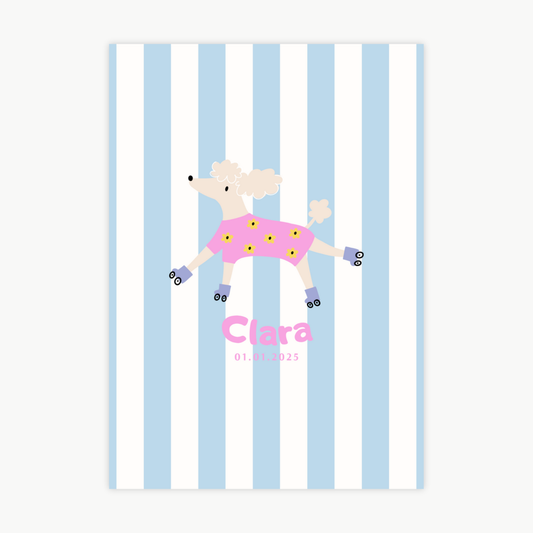 Kinderposter Name Pudel