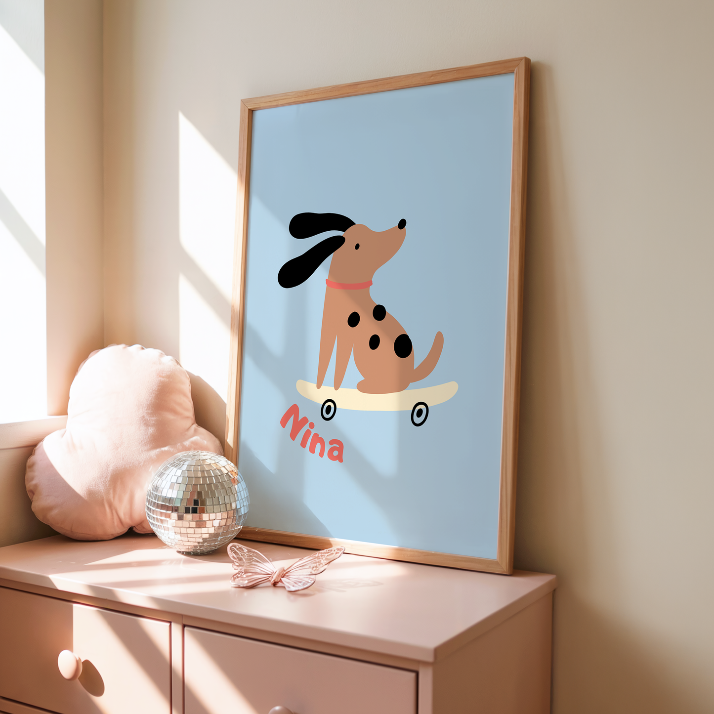 Kinderposter Name Skateboard