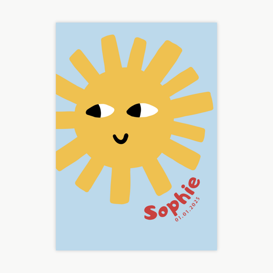 Kinderposter Name Sonne