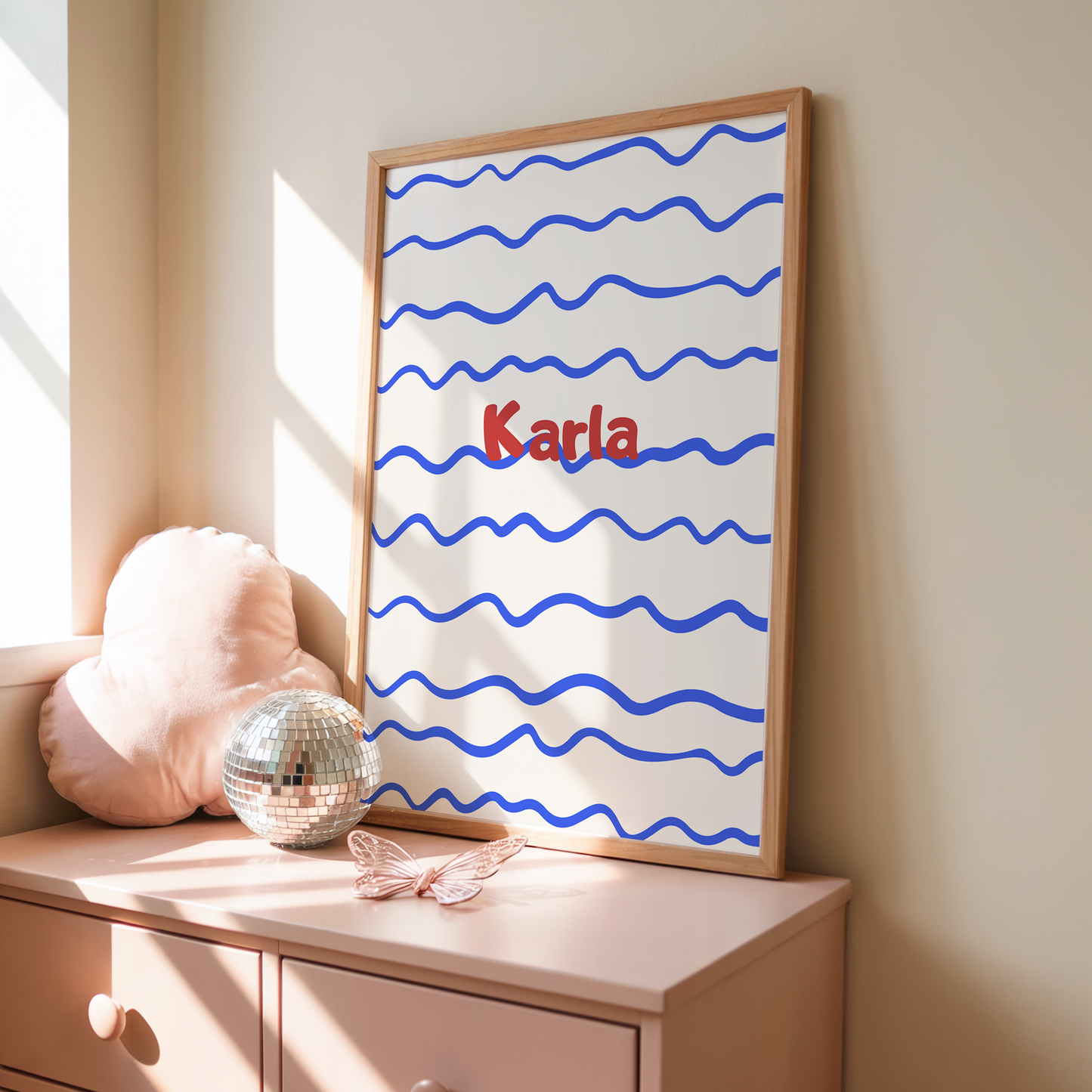 Kinderposter Name Wellen