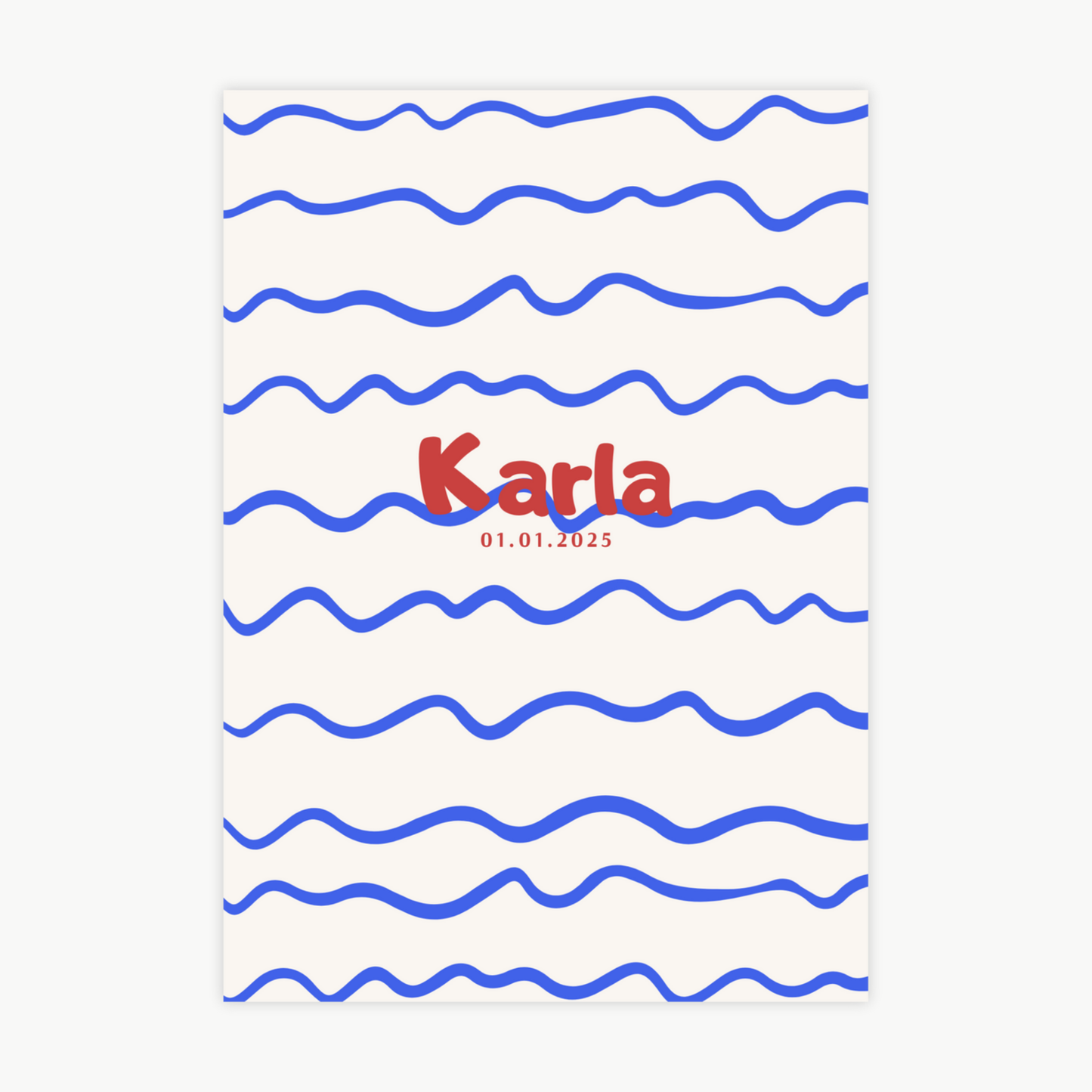 Kinderposter Name Wellen