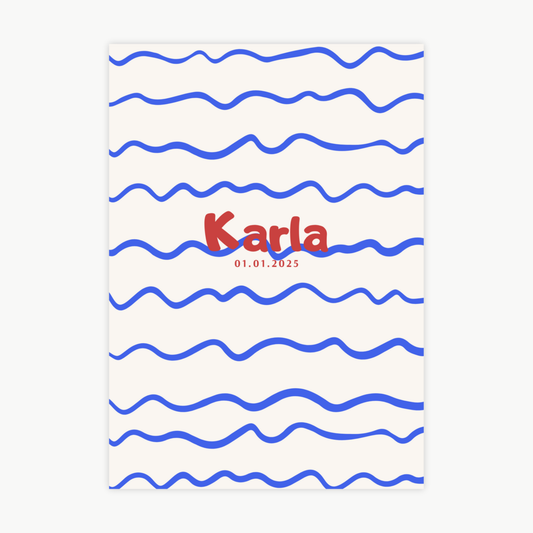 Kinderposter Name Wellen