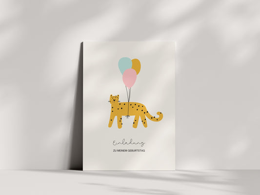 Einladungskarten Kindergeburtstag | Gepard