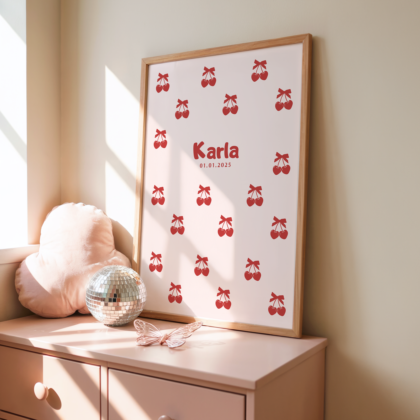 Kinderposter Name Kirschen