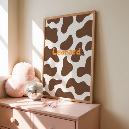 Kinderposter Name Kuh